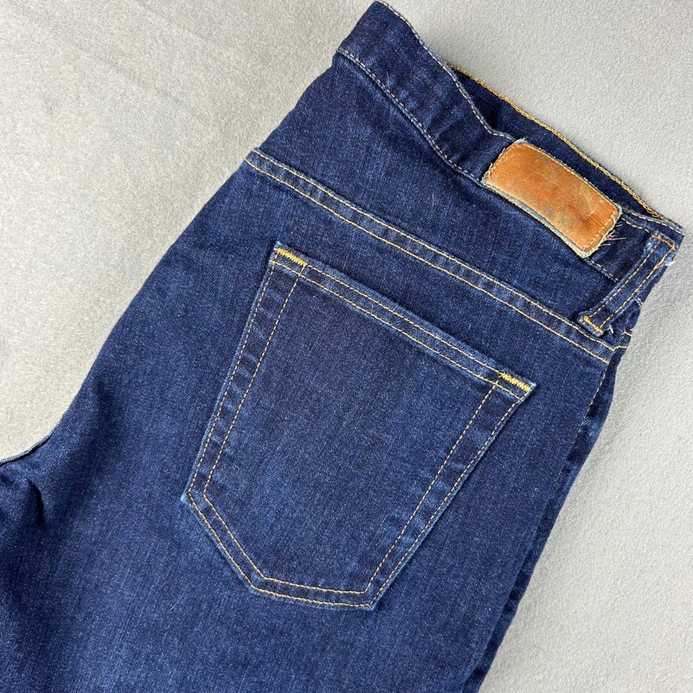Dearborn Denim Jeans Mens 34 (33x32) Tailored Fit Stretch Dark Wash Made in USA